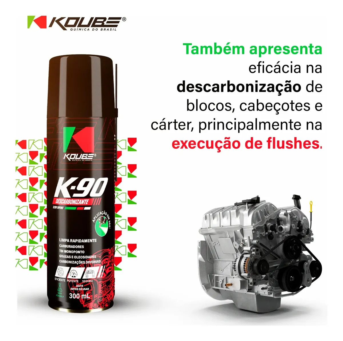 6 Unidades Kit Descarbonizante KOUBE Slow Drying K90 300ml