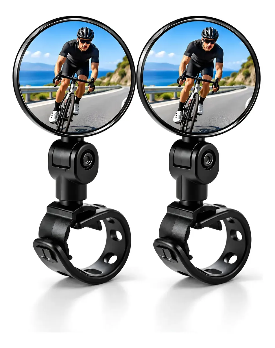 Kit Par Retrovisor Bicicleta Ajustável 360o Giratório Bike