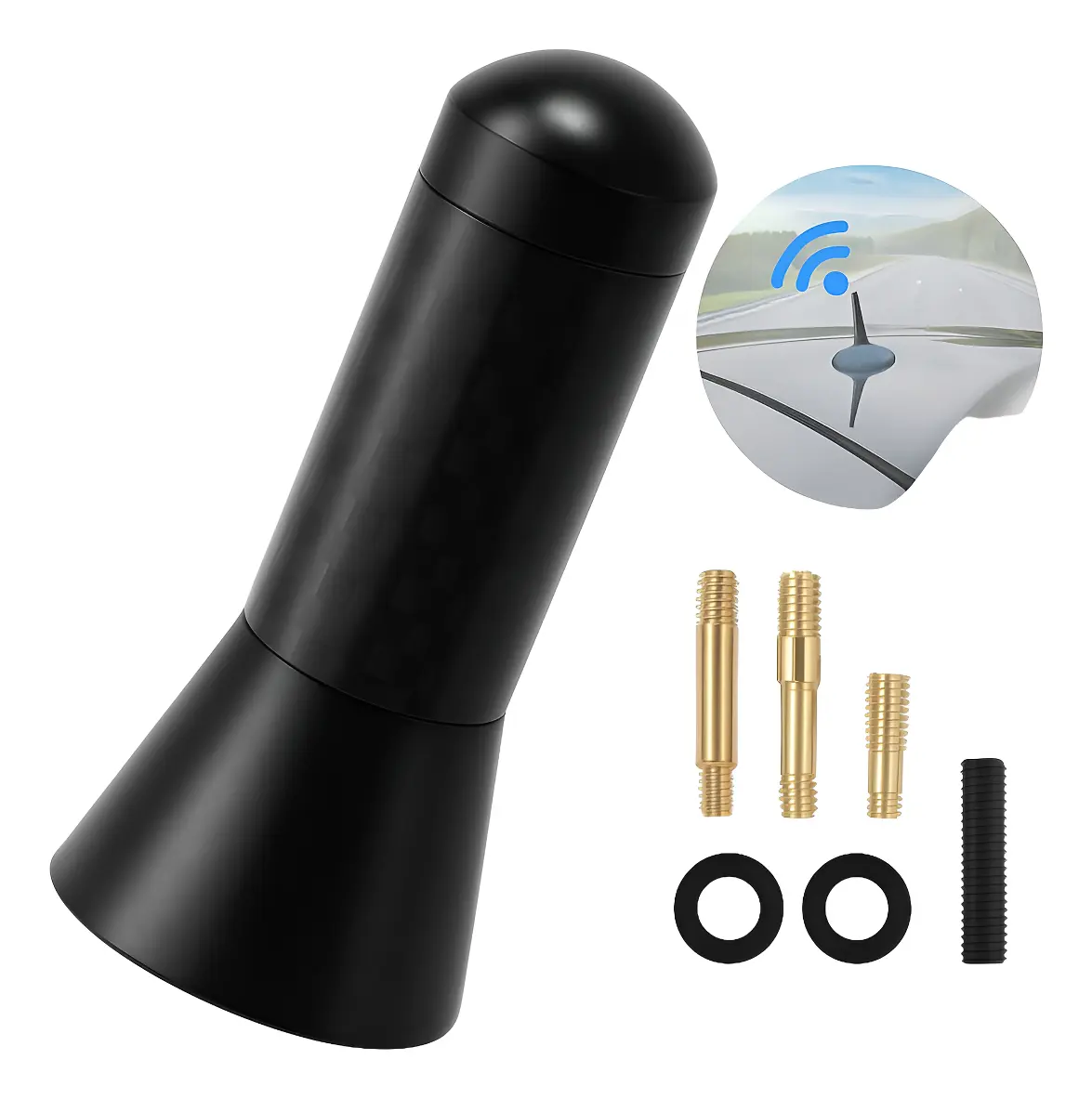 Antena Carro Universal Mini Teto Tubarão Sinal Radio Veículo