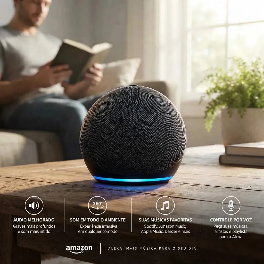 Amazon Echo Dot 5ª Geração Com Alexa E Som Inteligente