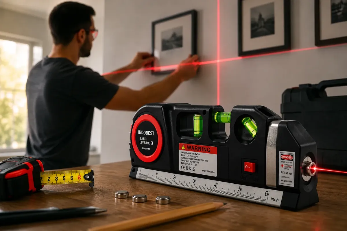 Trena Nivel A Laser Alta Precisão Com Regua Profissional